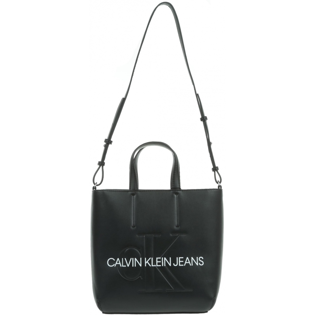 Czarna Torebka CALVIN KLEIN Sculpted Monogram Mini Tote K60K605522 001