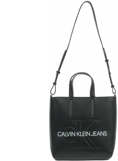 Czarna Torebka CALVIN KLEIN Sculpted Monogram Mini Tote K60K605522 001