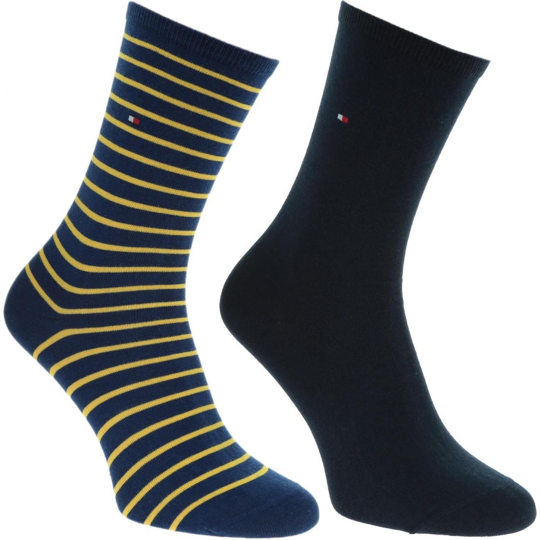 Granatowe Kolorowe Skarpetki TOMMY HILFIGER 443015001 740 (2-pak)