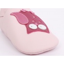 Różowe Skórzane Kapcie z Sową BOBUX Soft Sole 1000-010-04 BLOSSOM OWL