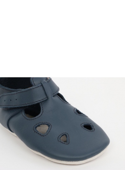 Granatowe Kapcie Skórzane BOBUX SOFT SOLE NAVY ZAP 1013-000-01