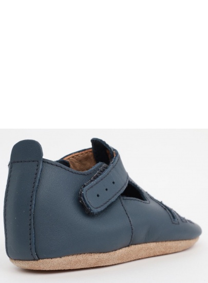 Granatowe Kapcie Skórzane BOBUX SOFT SOLE NAVY CHASE 1007-000-01