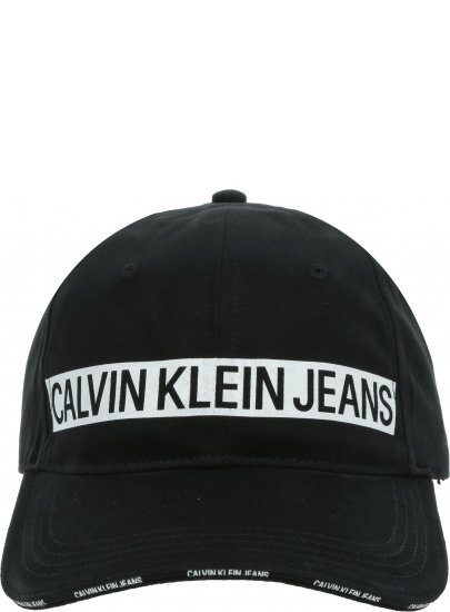 Czarna Czapka Z Daszkiem CALVIN KLEIN JEANS Logo Tape Cap W K60K605695 016
