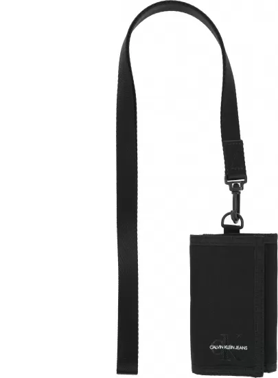 Duży Portfel Ze Smyczą CALVIN KLEIN JEANS Monogram Nylon Ns Wallet
