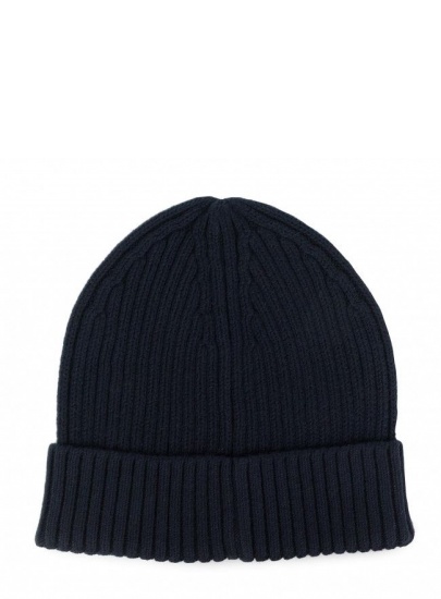 Granatowa Zimowa Czapka CALVIN KLEIN JEANS Basic Rib Beanie K50K505006 BAI