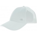 Biała Czapka Z Daszkiem CALVIN KLEIN JEANS Ck Metal Cap K60K605517 101