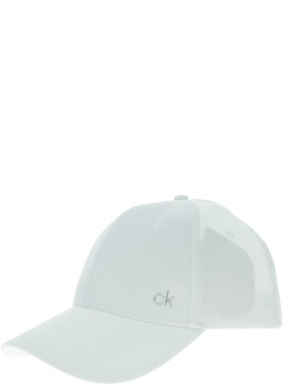 Biała Czapka Z Daszkiem CALVIN KLEIN JEANS Ck Metal Cap K60K605517 101