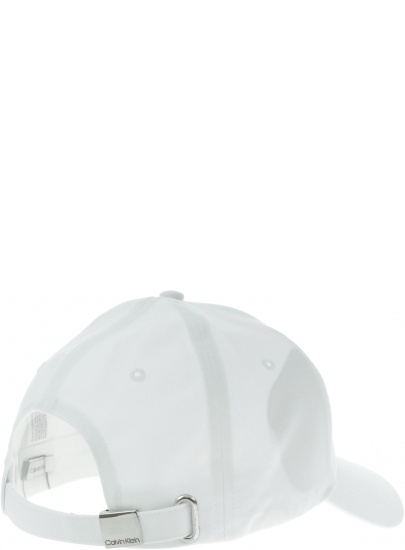 Biała Czapka Z Daszkiem CALVIN KLEIN JEANS Ck Metal Cap K60K605517 101