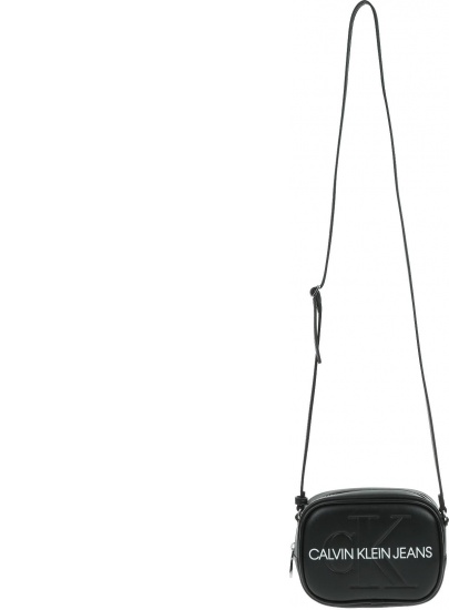 Czarna Torebka Listonoszka CALVIN KLEIN JEANS Sculpted Monogram Camera Bag