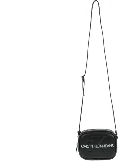 Czarna Torebka Listonoszka CALVIN KLEIN JEANS Sculpted Monogram Camera Bag
