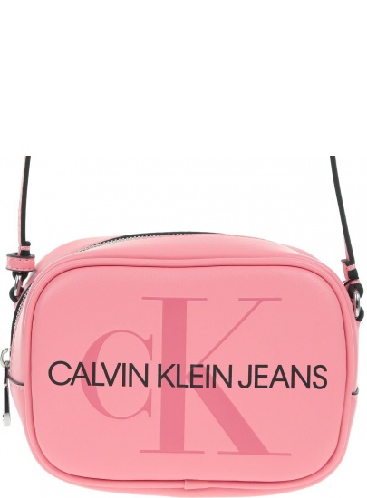 Różowa Torebka Listonoszka CALVIN KLEIN JEANS Sculpted Monogram Camera Bag