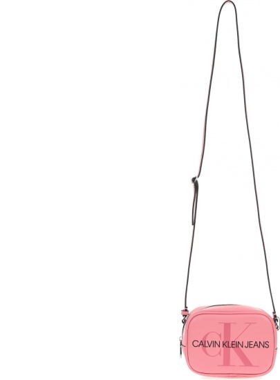 Różowa Torebka Listonoszka CALVIN KLEIN JEANS Sculpted Monogram Camera Bag