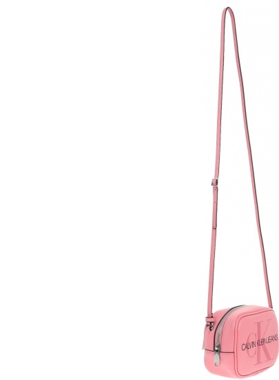 Różowa Torebka Listonoszka CALVIN KLEIN JEANS Sculpted Monogram Camera Bag
