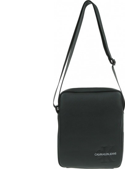 Czarna Saszetka Listonoszka CALVIN KLEIN JEANS Smooth Monogram Flatpack