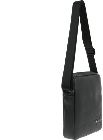 Czarna Saszetka Listonoszka CALVIN KLEIN JEANS Smooth Monogram Flatpack