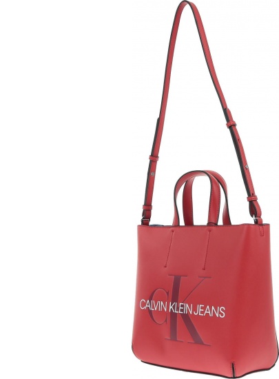 Czerwona Torebka CALVIN KLEIN Sculpted Monogram Mini Tote K60K605522 649