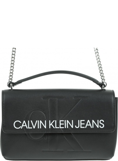Czarna Torebka CALVIN KLEIN Sculpted Logo Ew Flap K60K605523 001