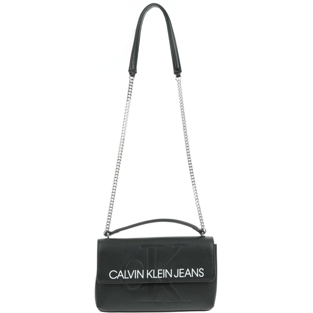 Czarna Torebka CALVIN KLEIN Sculpted Logo Ew Flap K60K605523 001