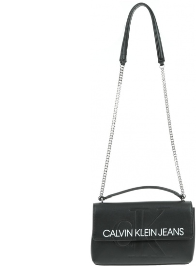Czarna Torebka CALVIN KLEIN Sculpted Logo Ew Flap K60K605523 001