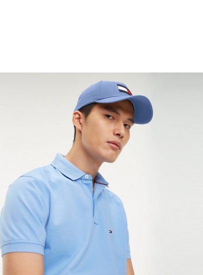 Niebieska Czapka z Daszkiem TOMMY HILFIGER Big Flag Cap AM0AM04508 417