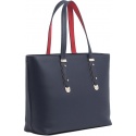 Granatowa Torebka TOMMY HILFIGER Modern Hardware Med. Tote AW0AW06918 413