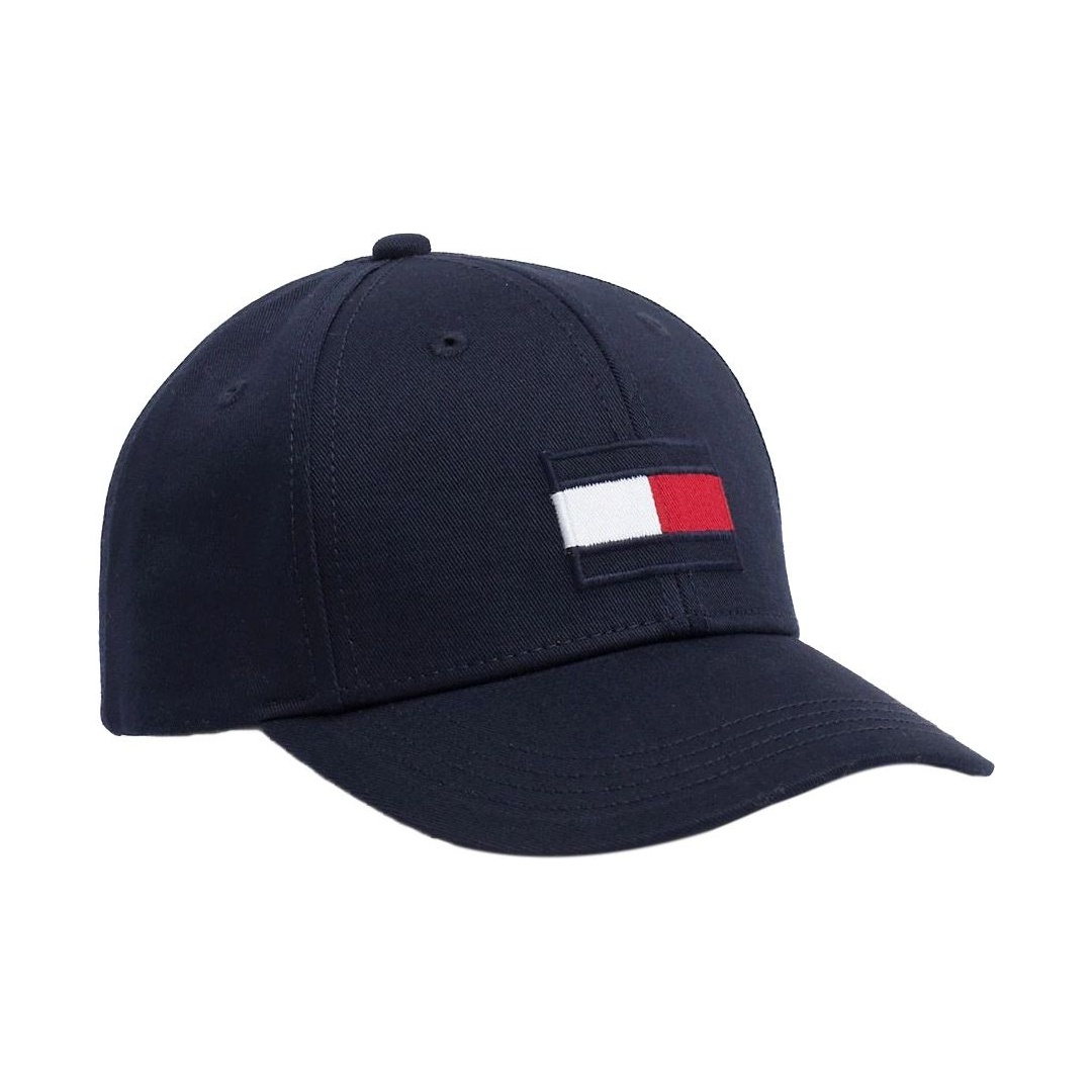 Granatowa Czapka Dziecięca TOMMY HILFIGER Big Flag Cap AU0AU00553 413