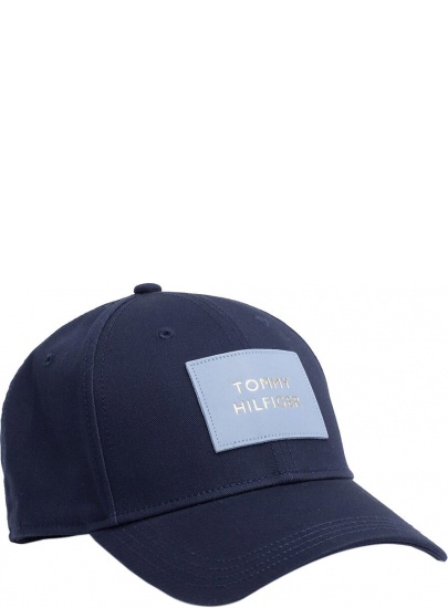 Granatowa Czapka z Daszkiem TOMMY HILFIGER Patch Cap AW0AW06797 413