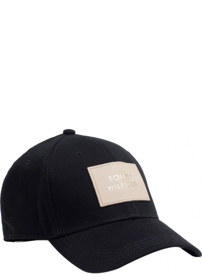 Czarna Czapka z Daszkiem TOMMY HILFIGER Patch Cap AW0AW06797 002