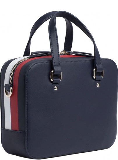Granatowa Torebka TOMMY HILFIGER Th Corporate Mini Trunk AW0AW06820 413