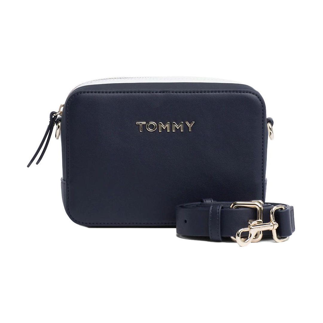 Granatowa Torebka TOMMY HILFIGER Th Corporate Crossover AW0AW06812 413