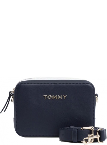 Granatowa Torebka TOMMY HILFIGER Th Corporate Crossover AW0AW06812 413