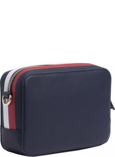 Granatowa Torebka TOMMY HILFIGER Th Corporate Crossover AW0AW06812 413