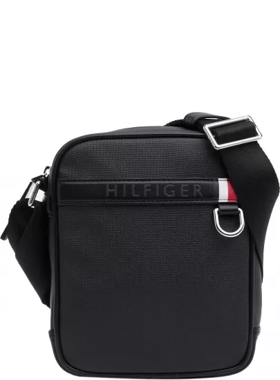 Listonoszka Męska TOMMY HILFIGER Coated Canvas Mini Reporter AM0AM04772 002