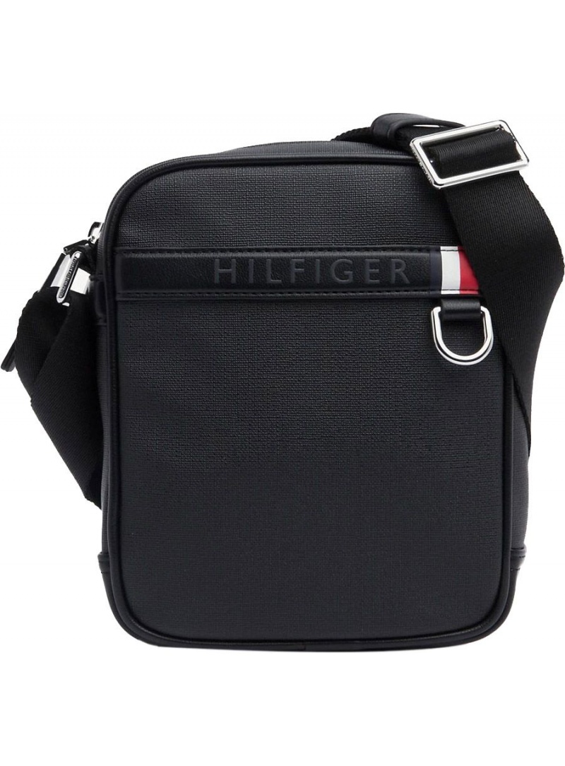 Tommy Hilfiger Coated Canvas Mini Reporter Bag in Black for Men