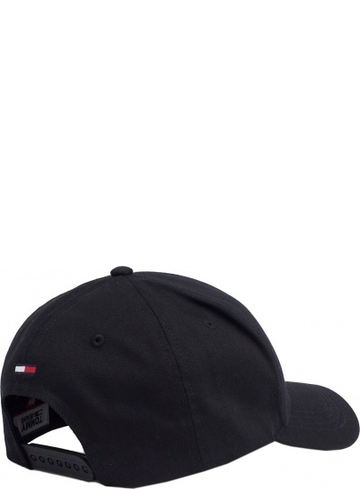 Czarna Czapka z Daszkiem TOMMY HILFIGER Tjm Logo Cap AM0AM04968 002