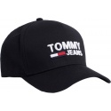 Czarna Czapka z Daszkiem TOMMY HILFIGER Tjm Logo Cap AM0AM04968 002