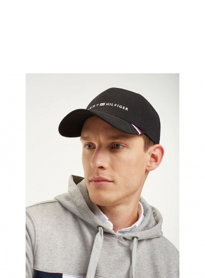 Czarna Czapka z Daszkiem TOMMY HILFIGER Uptown Cap AM0AM04849 002