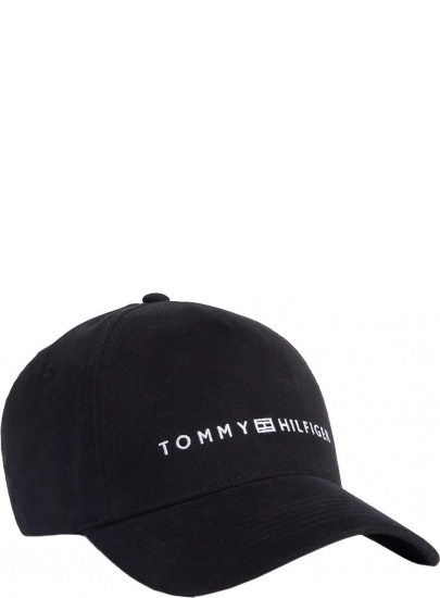 Czarna Czapka z Daszkiem TOMMY HILFIGER Uptown Cap AM0AM04849 002