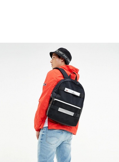 Czarny Plecak z miejscem na laptopa TOMMY HILFIGER Tjm Urban Skate