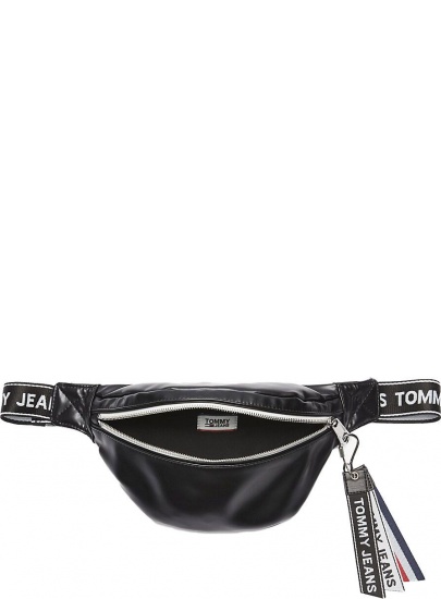 Czarna Saszetka Nerka TOMMY HILFIGER Tjw Logo Tape Pu Bum AW0AW07069 002