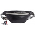 Czarna Saszetka Nerka TOMMY HILFIGER Tjw Logo Tape Pu Bum AW0AW07069 002