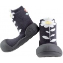 Granatowe Buciki Domowe ATTIPAS FLOWER GRAY