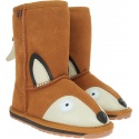 Brązowe KOZACZKI z liskiem Buty EMU AUSTRALIA Fox K12074 Burnt Orange