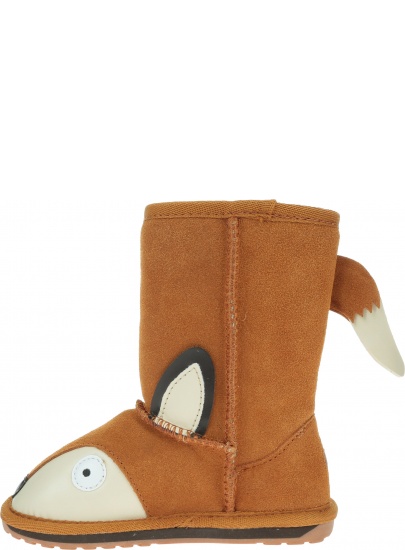 Brązowe KOZACZKI z liskiem Buty EMU AUSTRALIA Fox K12074 Burnt Orange