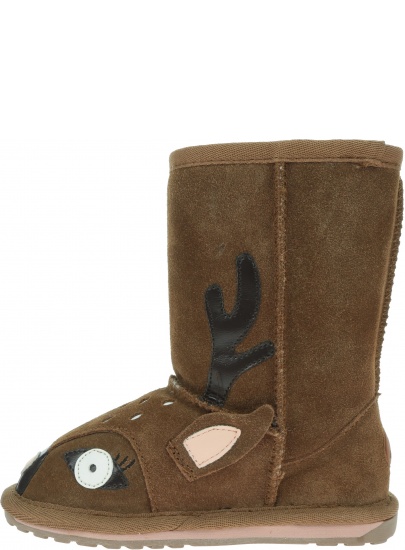 Brązowe KOZACZKI z sarenką Buty EMU AUSTRALIA Deer K12073 Chestnut
