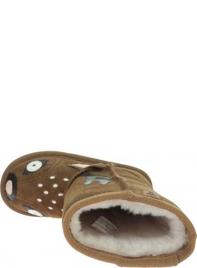 Brązowe KOZACZKI z sarenką Buty EMU AUSTRALIA Deer K12073 Chestnut