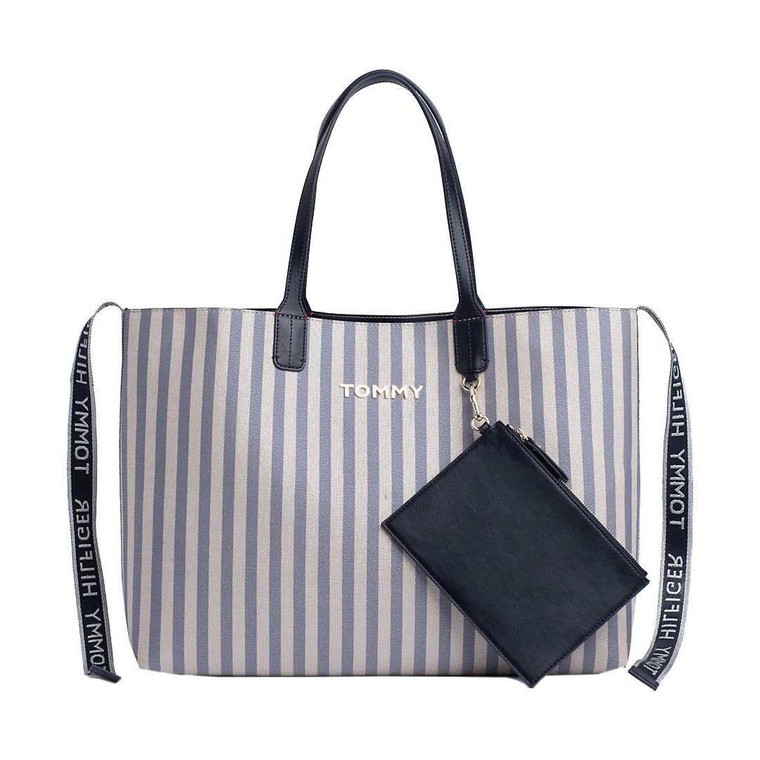 Torebka Damska TOMMY HILFIGER Iconic Tommy Tote Glitter AW0AW06910 901
