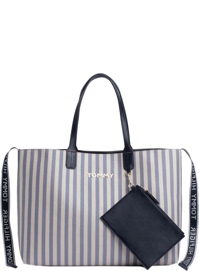 Torebka Damska TOMMY HILFIGER Iconic Tommy Tote Glitter AW0AW06910 901
