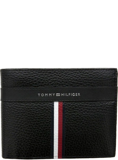 Duży Portfel Męski TOMMY HILFIGER Corporate Leather Cc AM0AM04809 002
