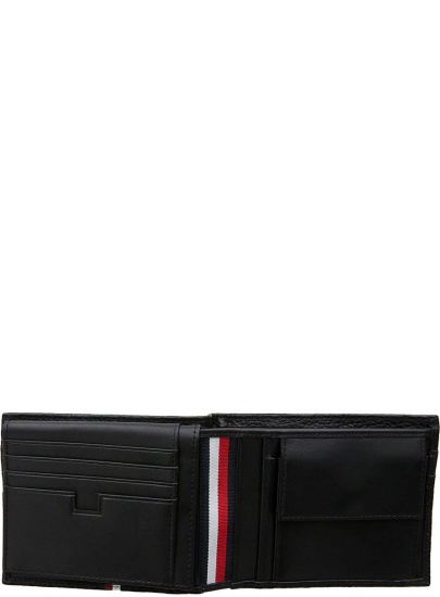 Duży Portfel Męski TOMMY HILFIGER Corporate Leather Cc AM0AM04809 002